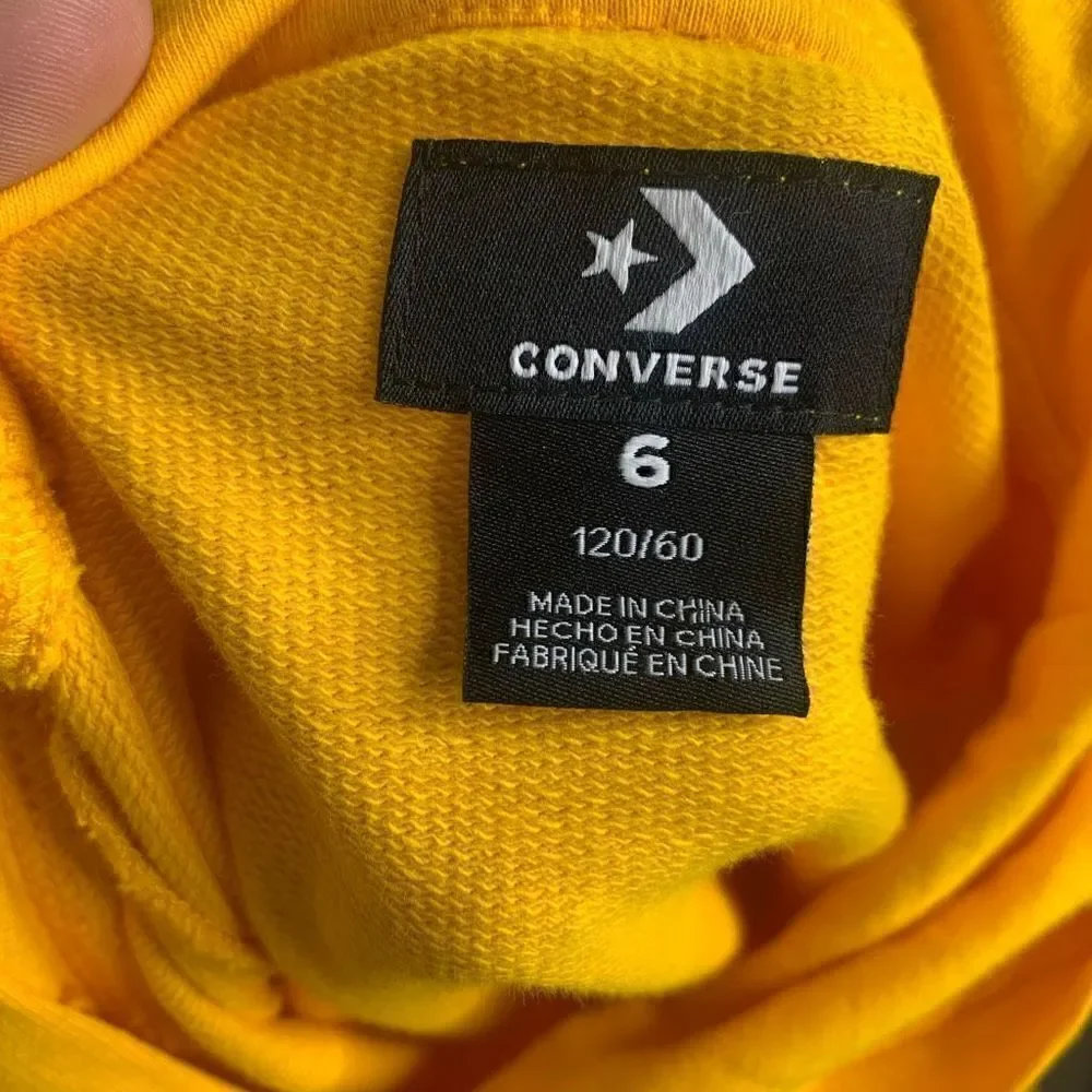 Converse all star Chuck Taylor sleeve yellow sweatshirt (J1)